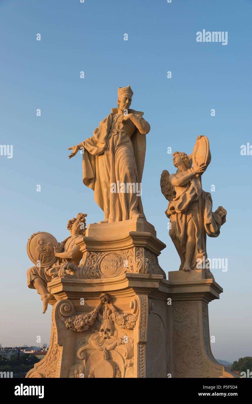 St. Francis statue on the Charles Bridge (Karlov Most), Prague