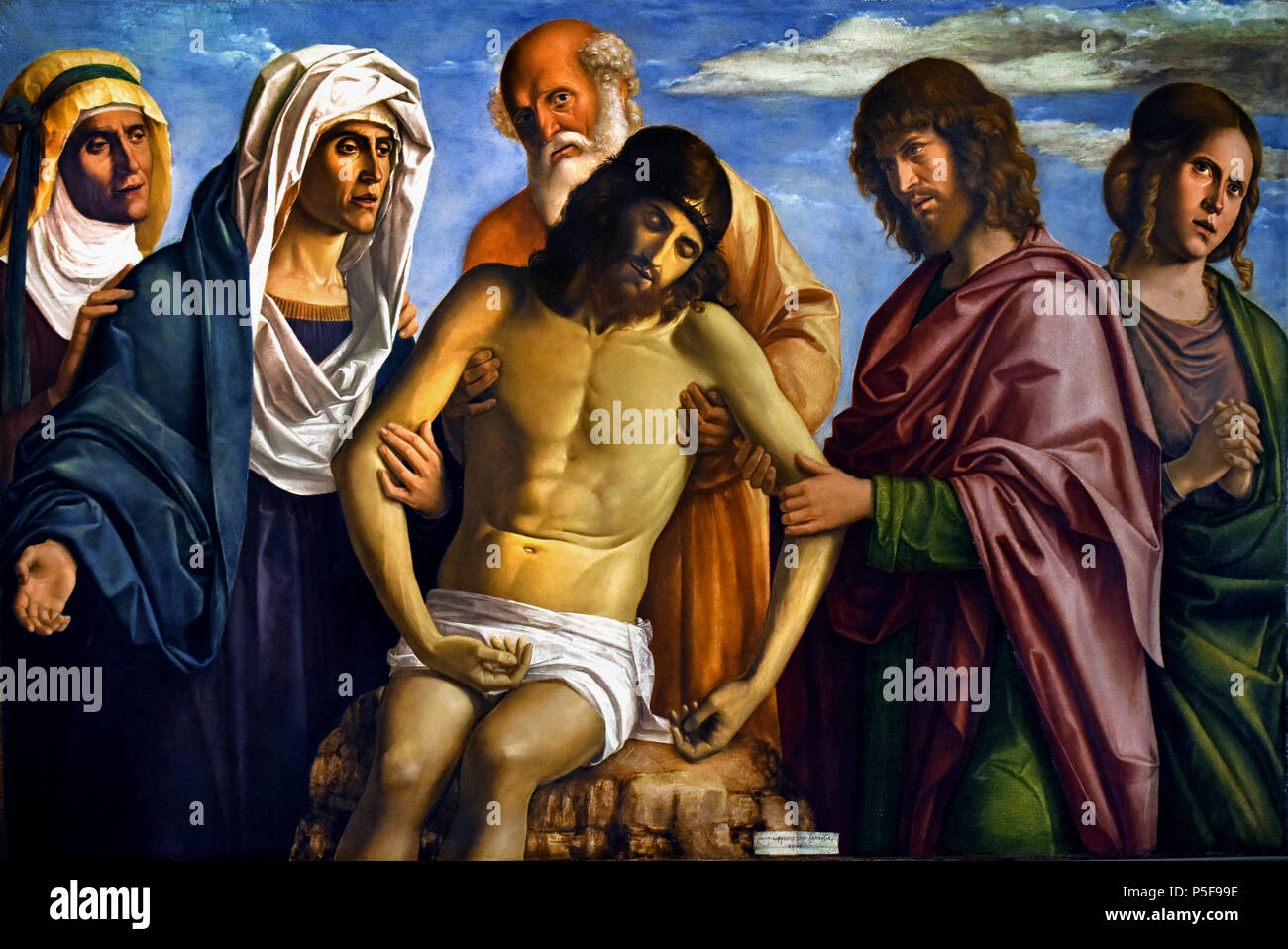 The Pietà by Giambattista Cima da Conegliano ,1459 -1518 ,Italy, Italian, Stock Photo