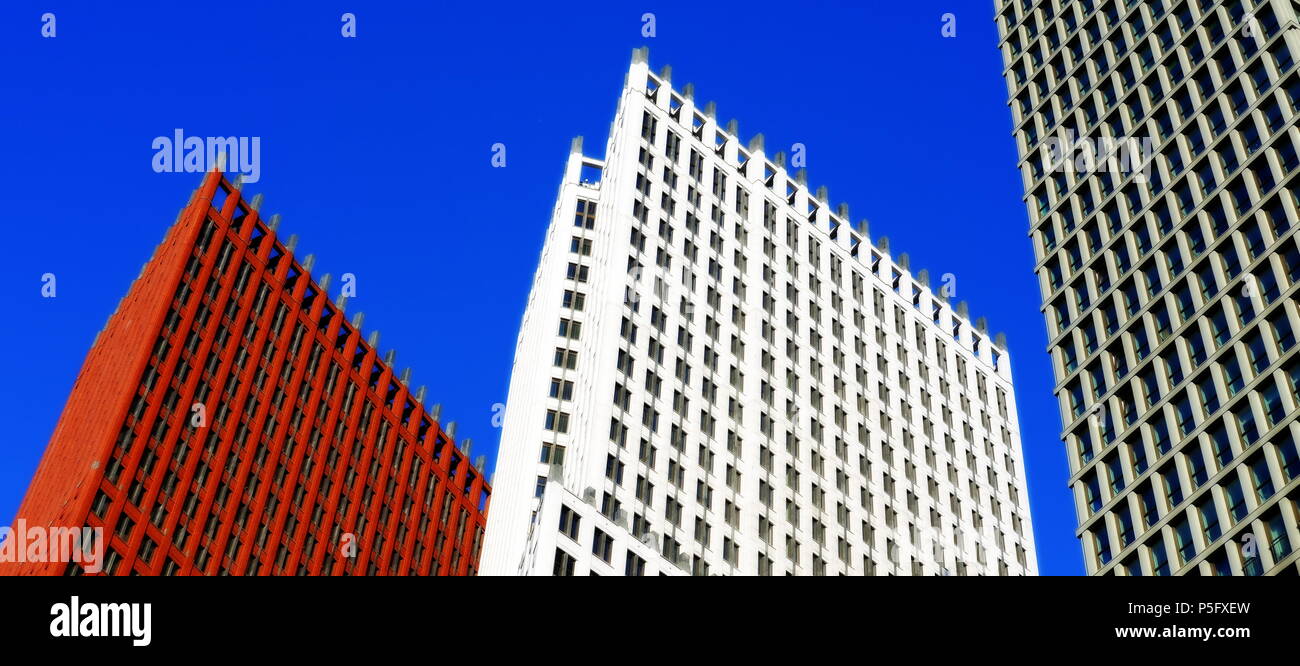 Skyscrapers in The Hague in the Netherlands Stock Photo