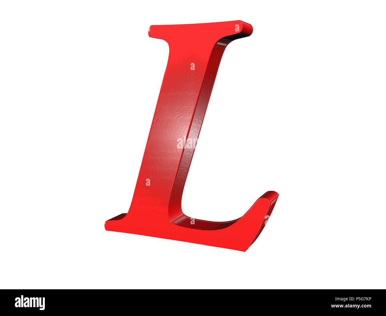 typography 3d render isolated on white background Stock Photo