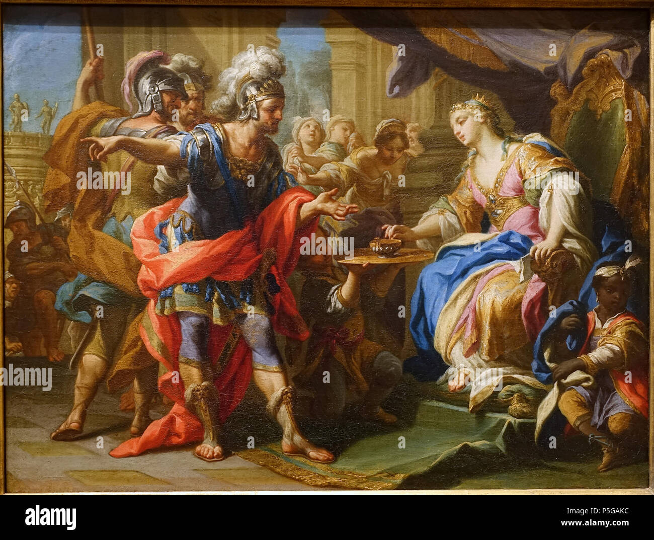 N/A. English: Exhibit in the Blanton Museum of Art - Austin, Texas, USA. This work is old enough so that it is in the . 15 November 2015, 16:16:51. Daderot 109 Anthony and Cleopatra, by Andrea Casali, Rome, late 1720s, oil on canvas - Blanton Museum of Art - Austin, Texas - DSC07995 Stock Photo
