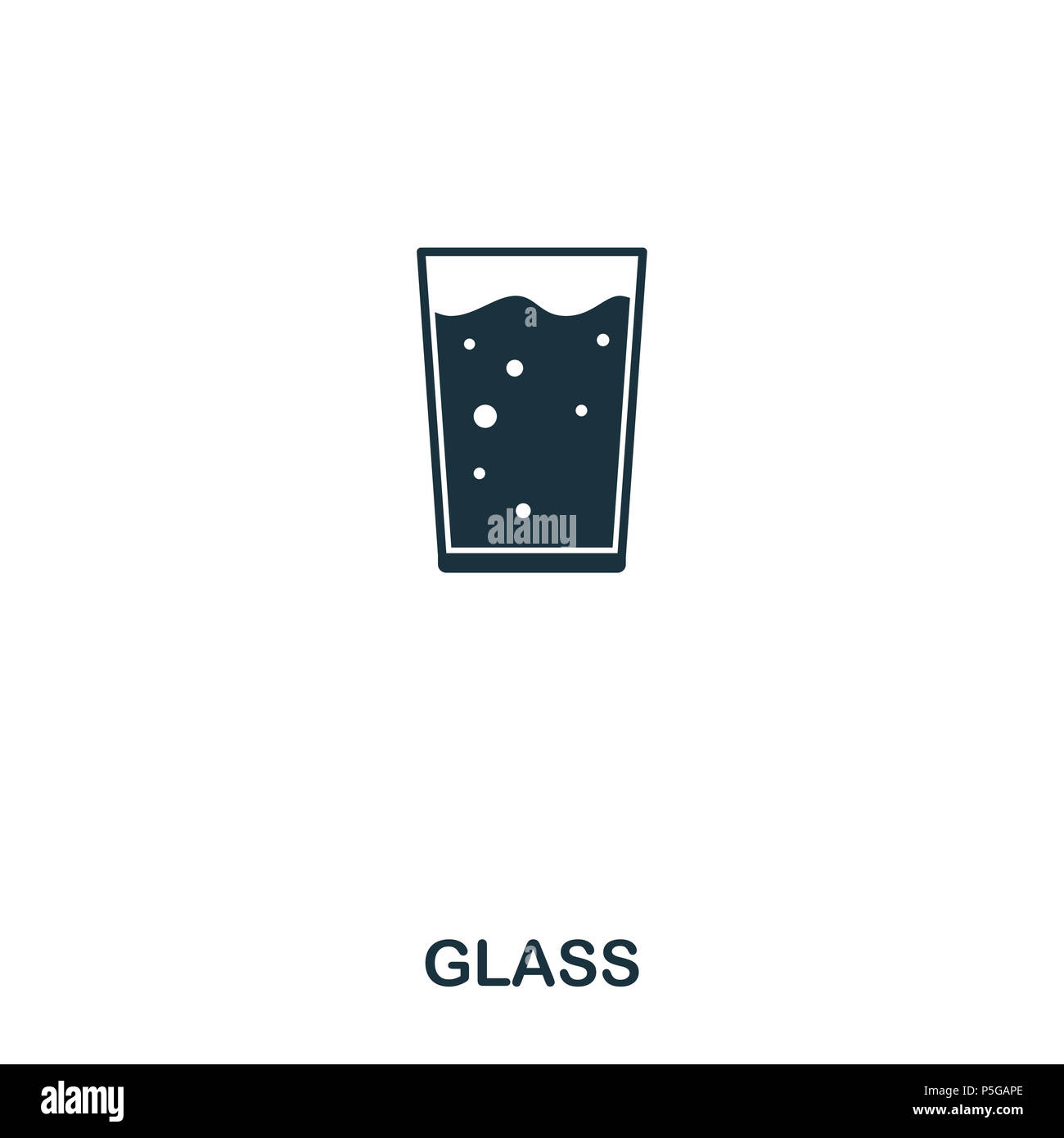 Glass icon. Line style icon design. UI. Illustration of glass icon ...