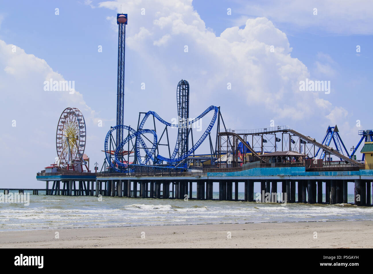 Historic Pleasure Pier offers rides, food and fun over the Gulf of