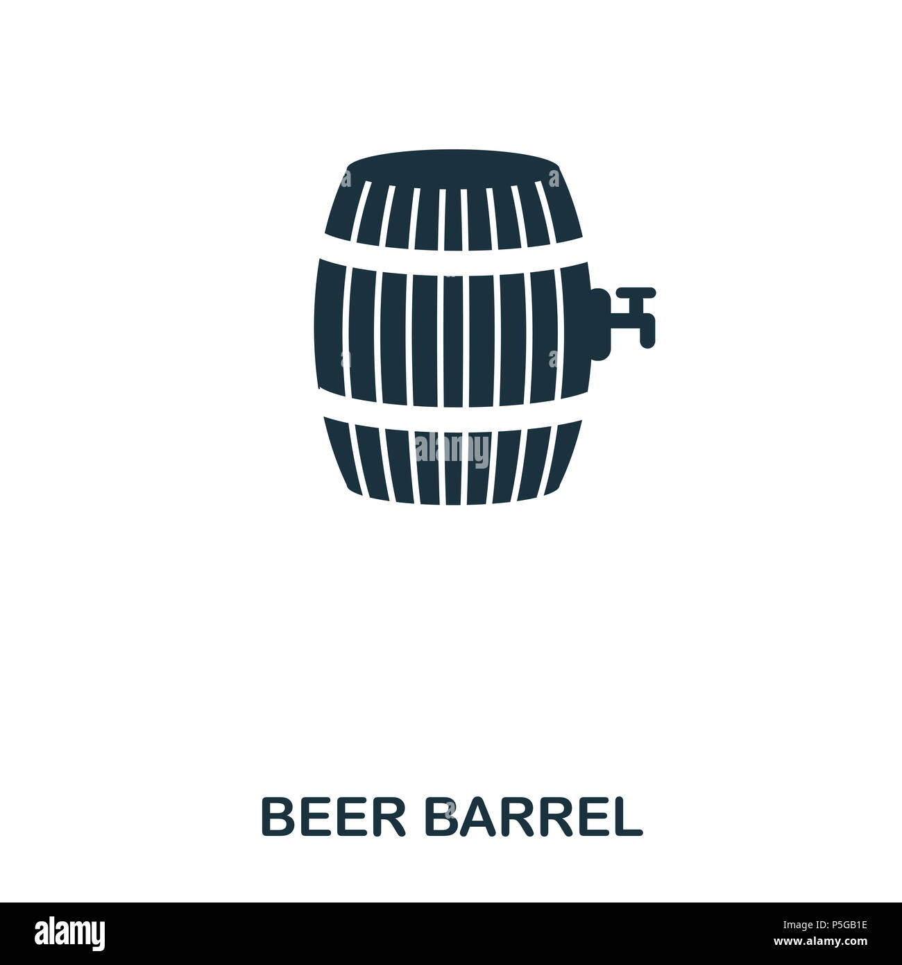 Beer Barrel icon. Line style icon design. UI. Illustration of beer
