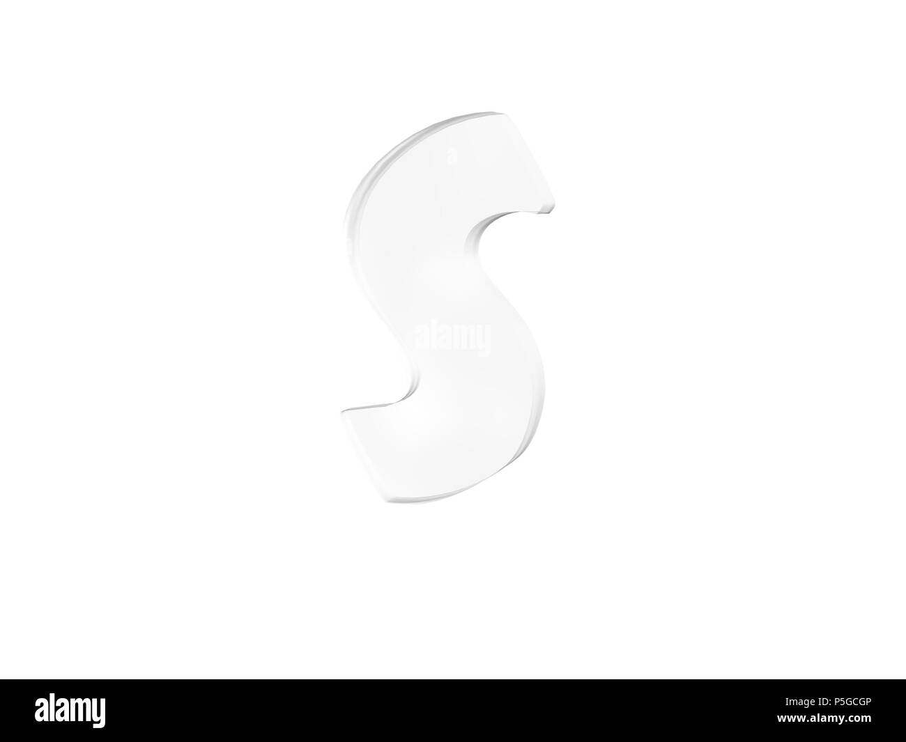 Silver Letter S Isolated On White Stock Illustration 1131386156