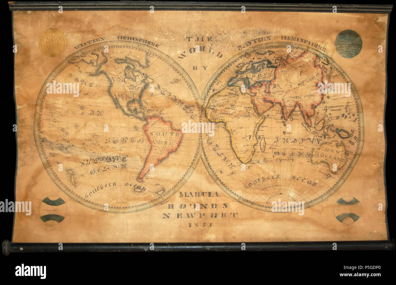School girl manuscript wall map hi-res stock photography and images - Alamy