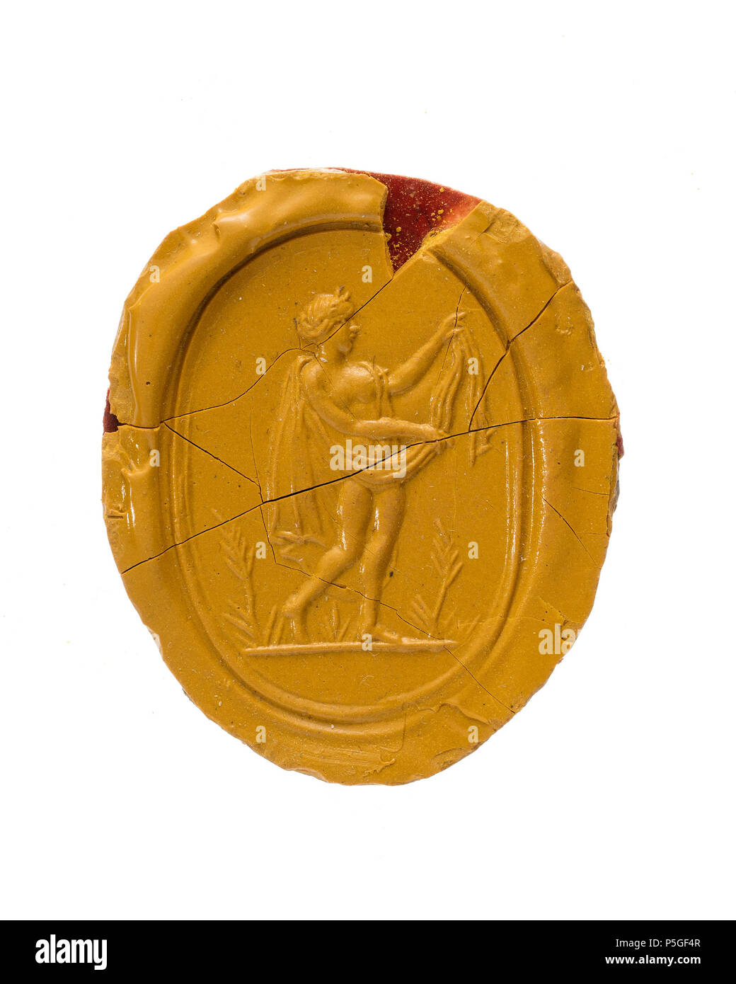 XXXVI:C.a.10. 154 Avtryck av fingerring förställande romersk trädgårdsgud -  Hallwylska museet - 110225 Stock Photo - Alamy