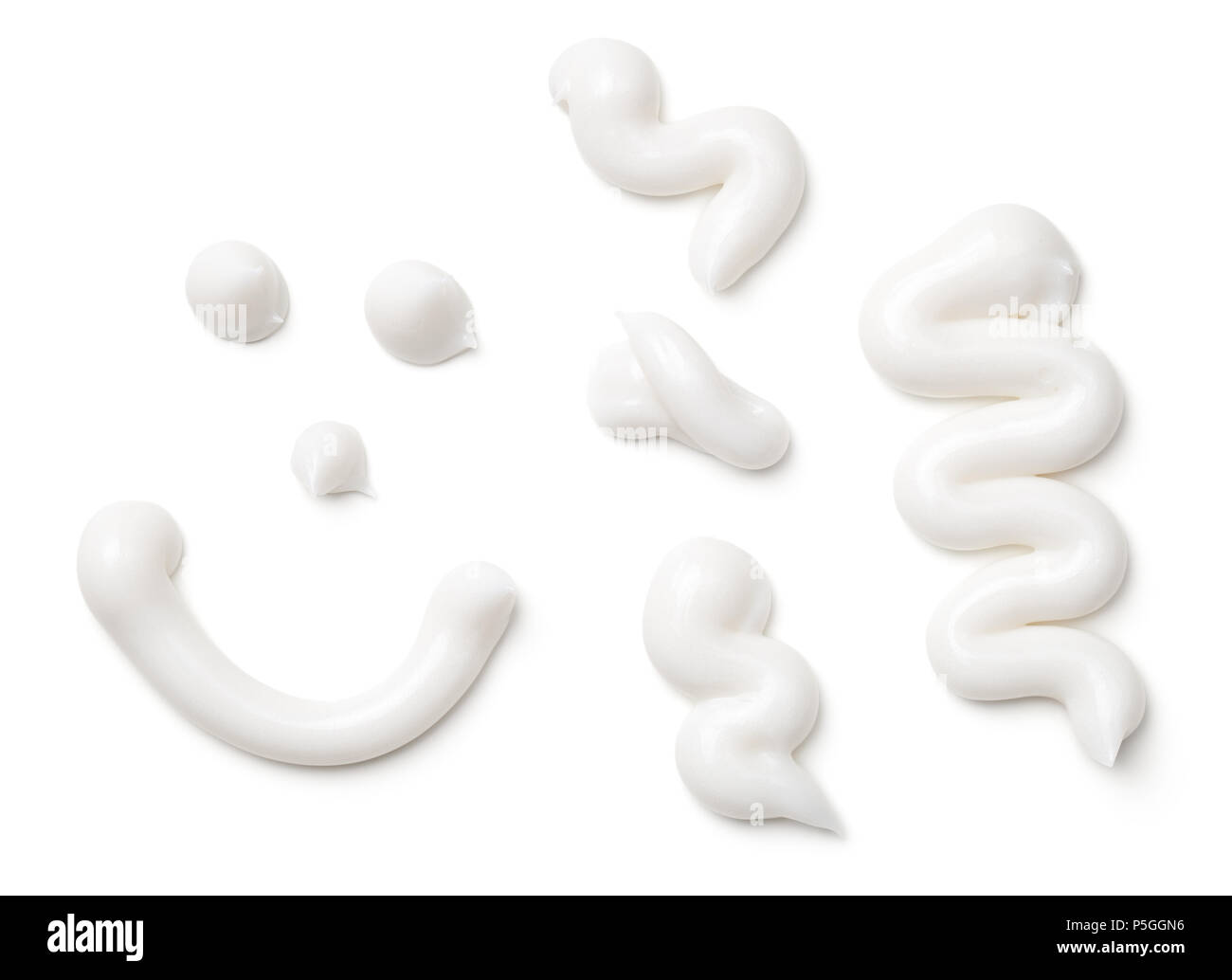 Toothpaste isolated on white background. Top view Stock Photo - Alamy