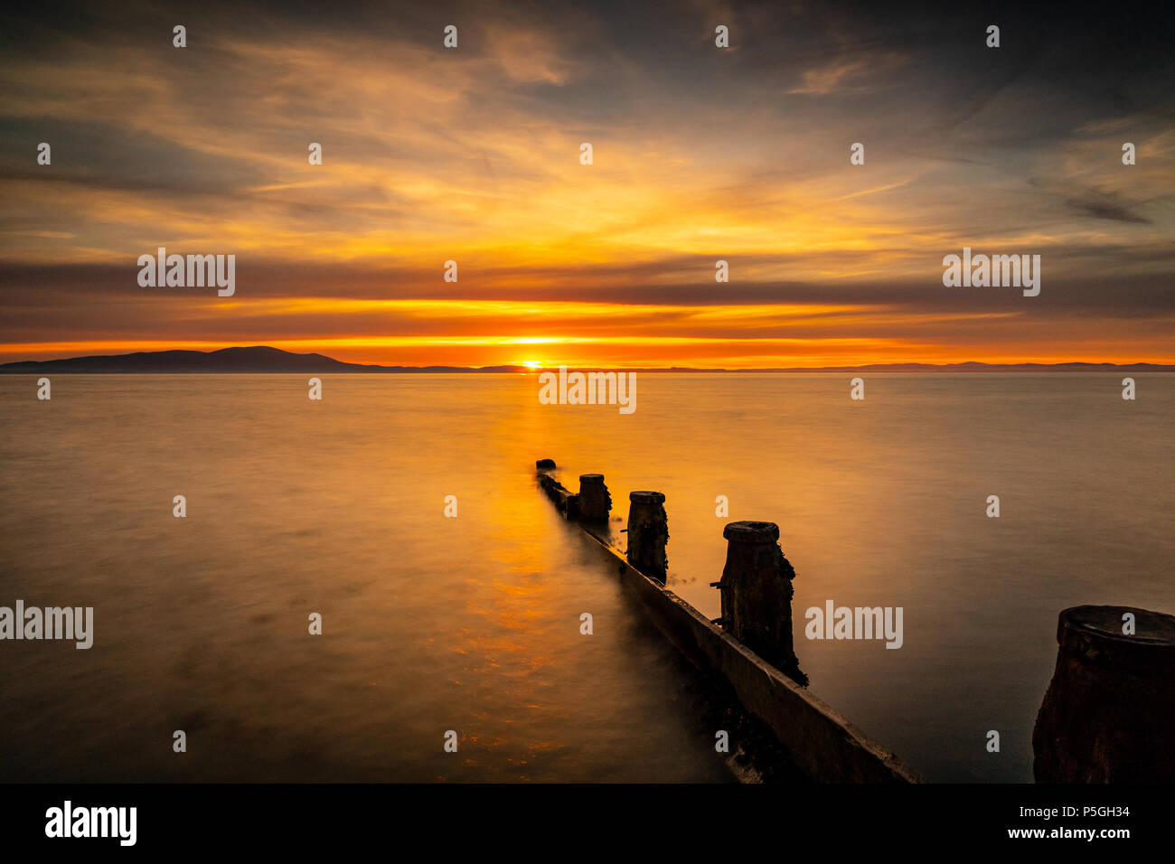 Silloth Sunset 2, Cumbria Stock Photo Alamy