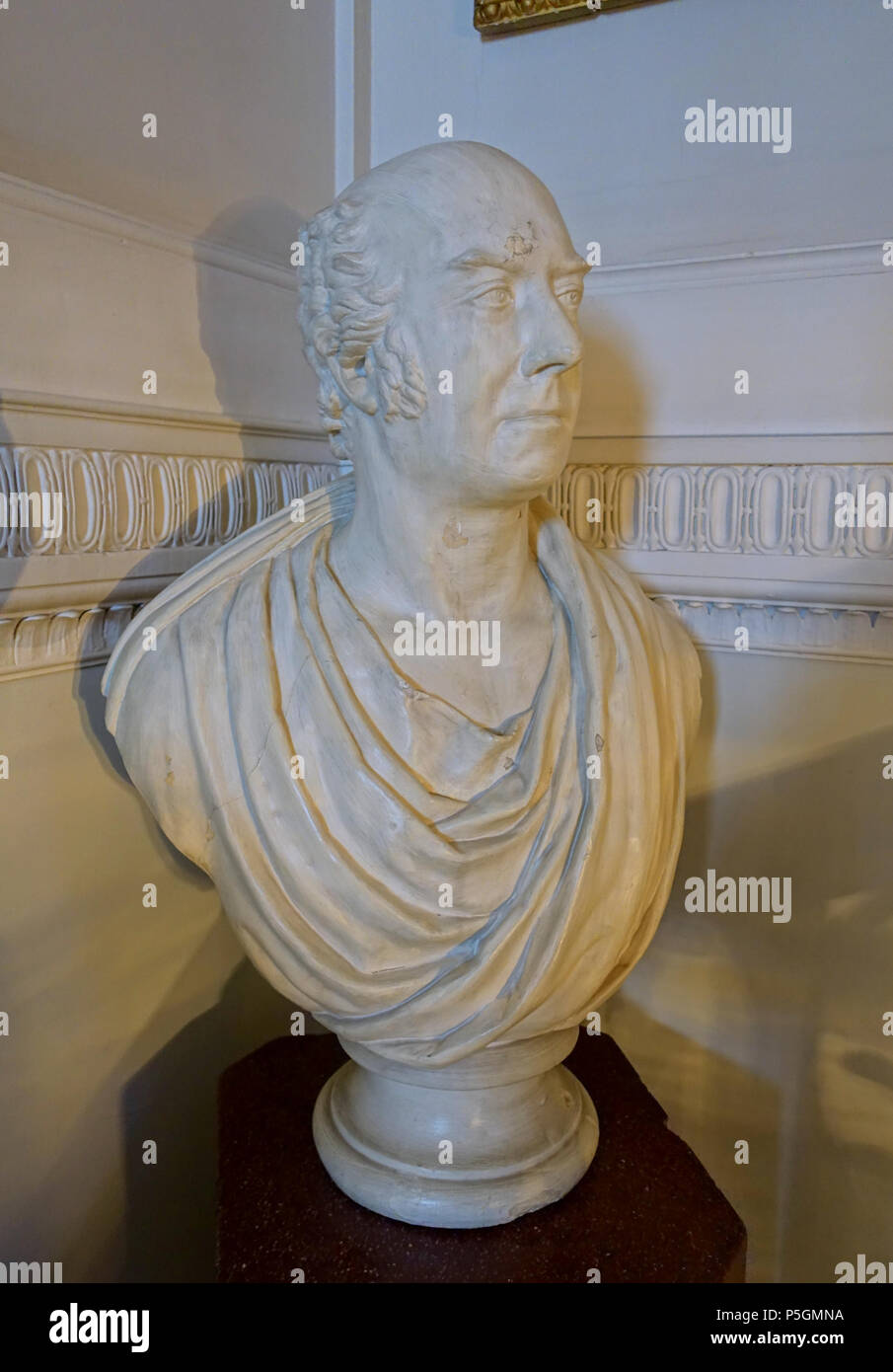 252 Bust by John Francis (1780 – 1861), 1819, plaster of Paris - Shugborough Hall - Staffordshire, England - DSC00406 Stock Photo