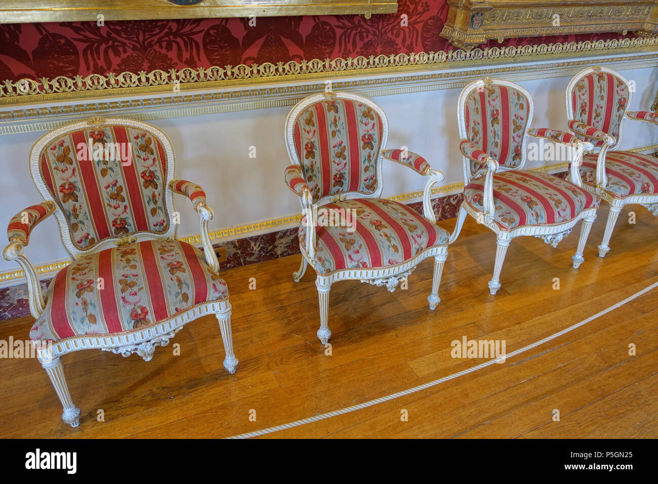 124 Armchairs by Thomas Chippendale, c. 1770 - Gallery - Harewood House - West Yorkshire, England - DSC01998 Stock Photo