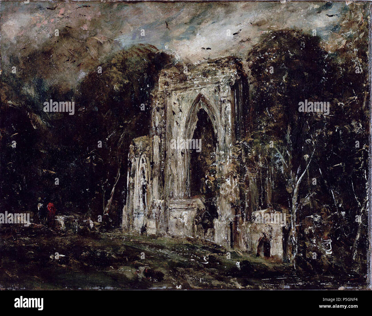 Netley Abbey  circa 1833. N/A 375 Netley Abbey ca. 1833 by John Constable Stock Photo