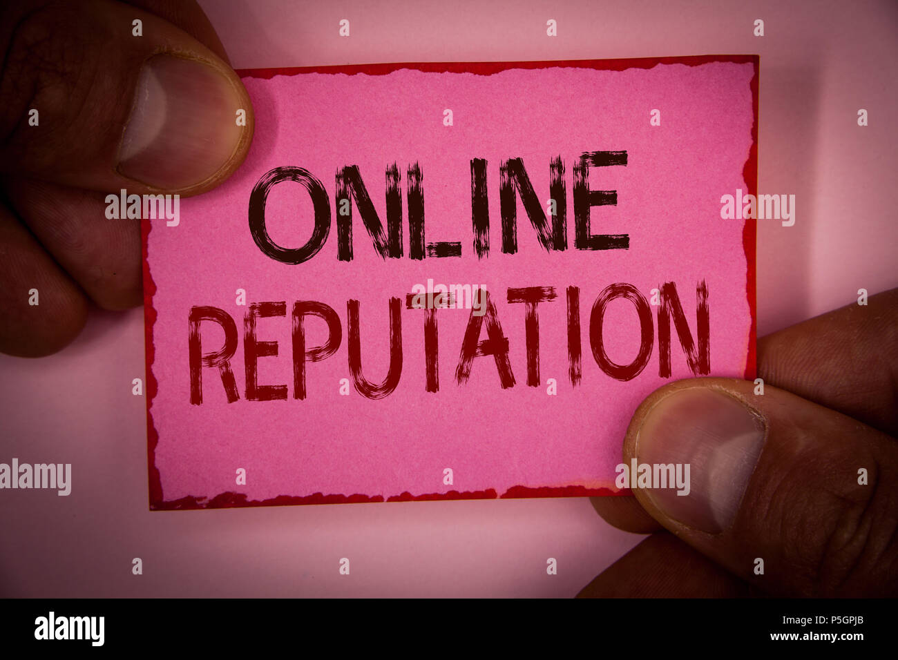 Handwriting text Online Reputation. Concept meaning Reliability Ranking ...
