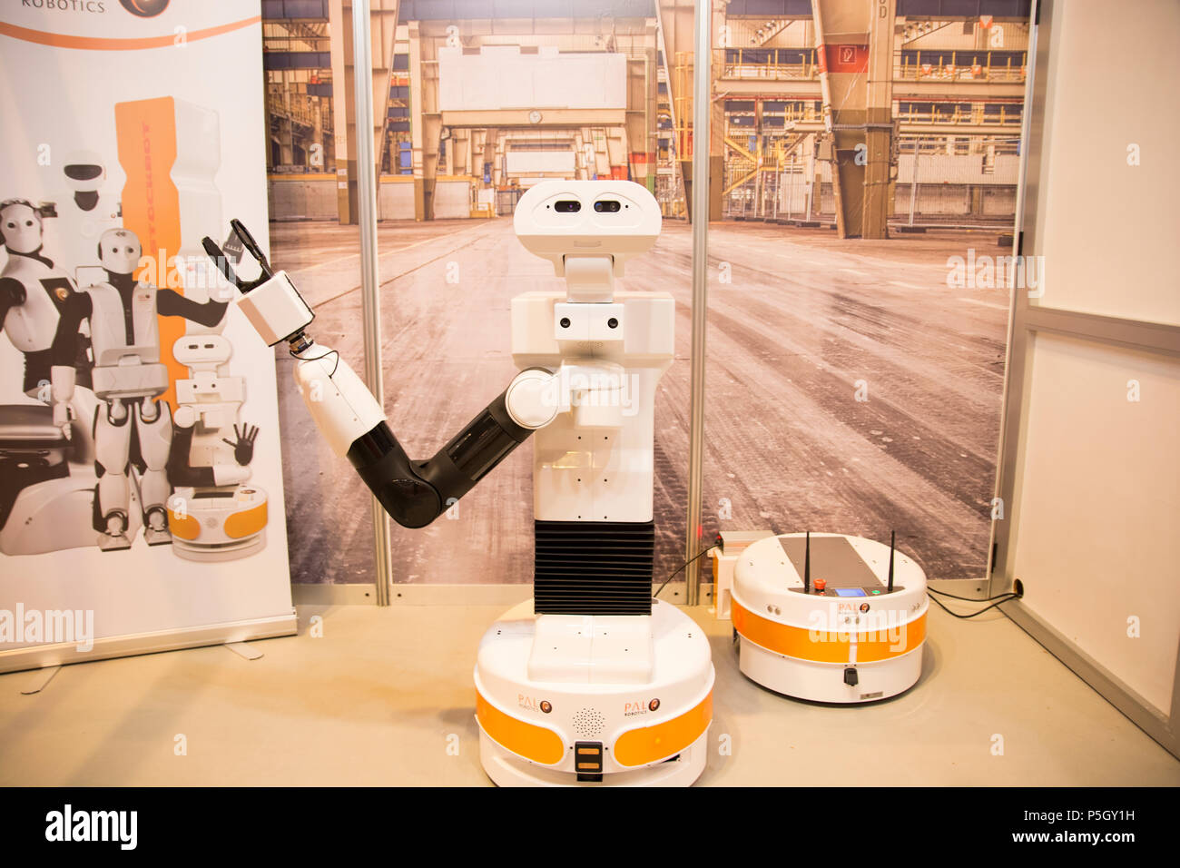 Tiago robot fromPalRobotics company. In GREX (Global Robot Expo) in