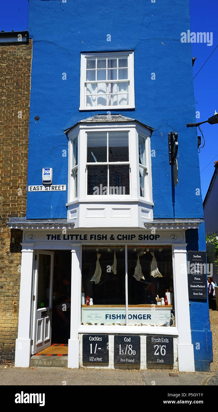 The Little Fish & Chip Shop, East Street, Southwold Stock Photo