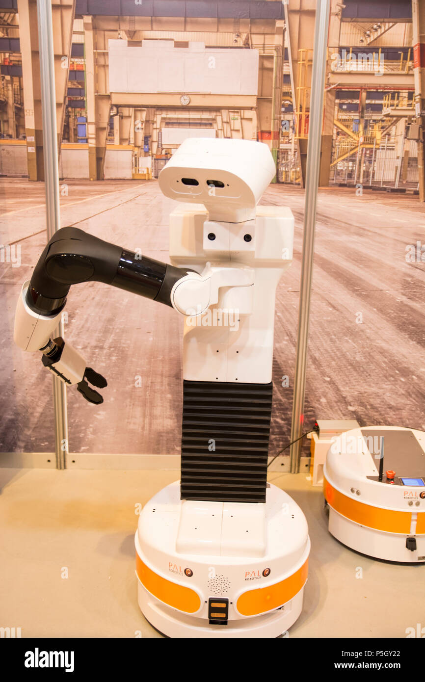 Tiago robot fromPalRobotics company. In GREX (Global Robot Expo) in
