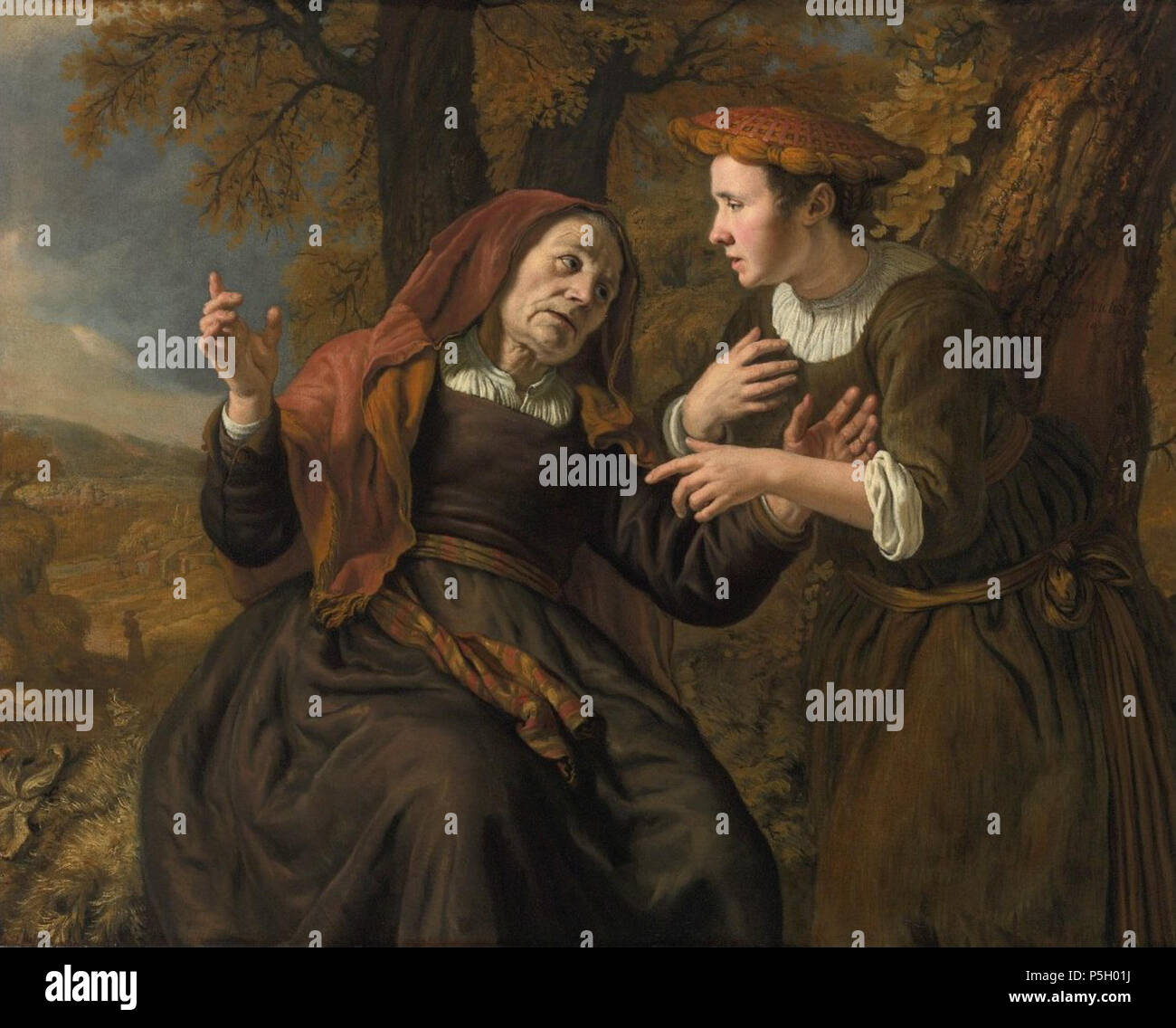 N/A.  English: Ruth and Naomi by Jan Victors, 1653, oil on canvas, 108.6 by 137.2 cm. . 1653.    Jan Victors  (1619–1676)     Alternative names Jan Victoor, Jan Victoors, Jan Victor, Johan Victors, Johannes Victors, Joannes Victers, Johannes Fictor  Description Dutch painter and draughtsman  Date of birth/death 13 June 1619 (baptised) from September 1676 until 1 December 1677 / 1676  Location of birth/death Amsterdam East Indies  Work period between circa 1635 and circa 1672  Work location Amsterdam  Authority control  : Q1357477 VIAF:44176730 ISNI:0000 0001 1631 0669 ULAN:500007951 LCCN:nr930 Stock Photo