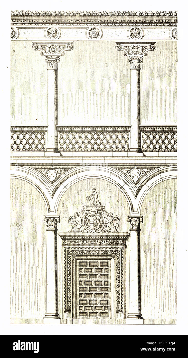 15 118b Tafel 8 - Alcala de Henares, Hof im erzbischöflichen Palaste 1534 Stock Photo