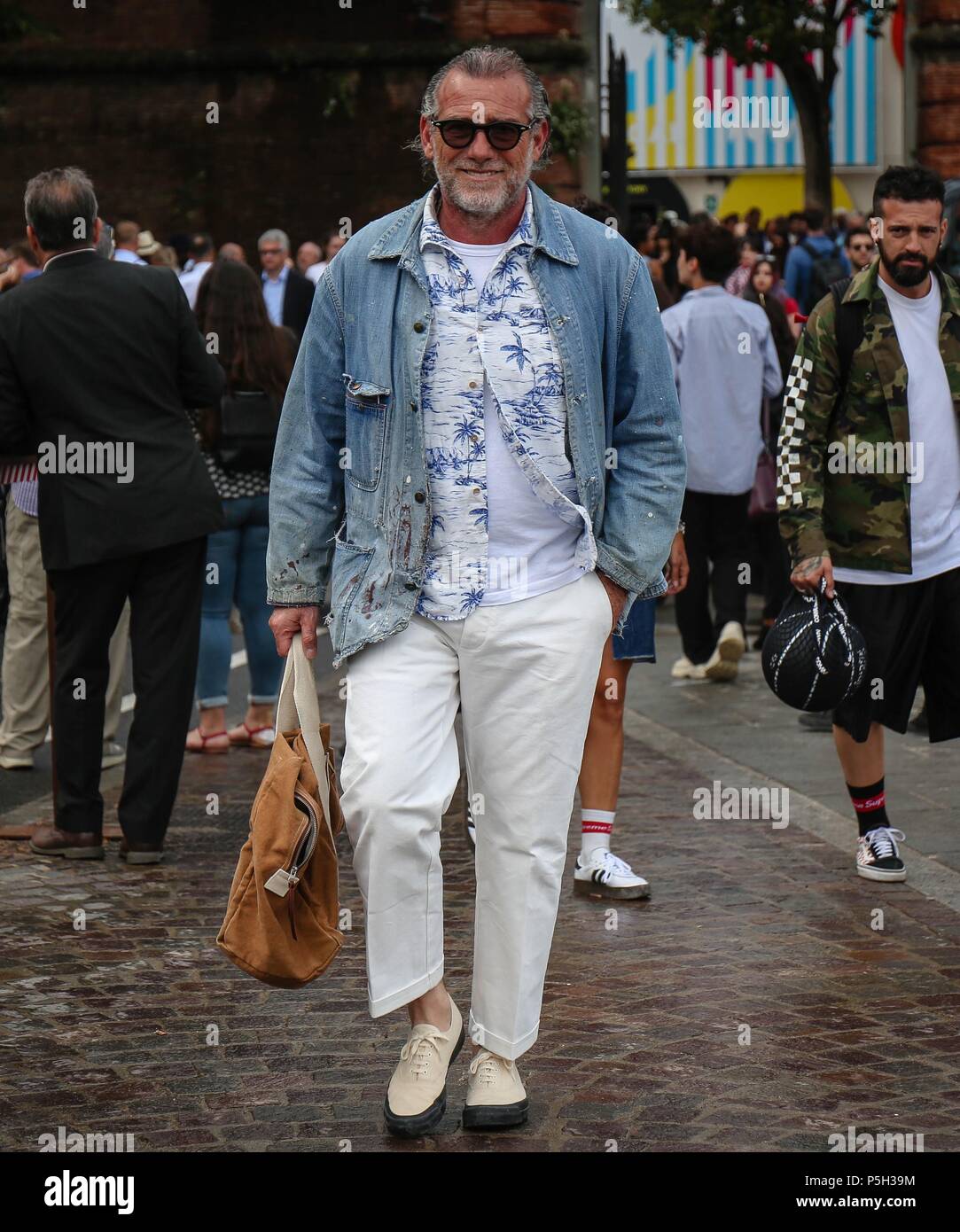 Florence Italy 13th June 18 Florence 13 June 18 Alessandro Squarzi On The Street During The Pitti Credit Mauro Del Signore Pacific Press Alamy Live News Stock Photo Alamy