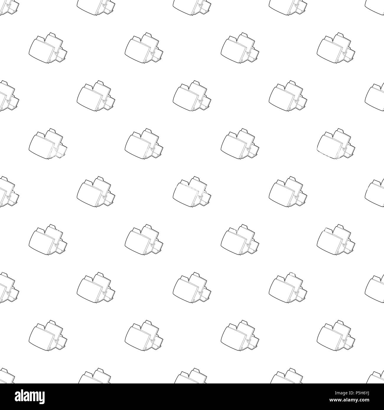 Folded database icon, outline style Stock Vector