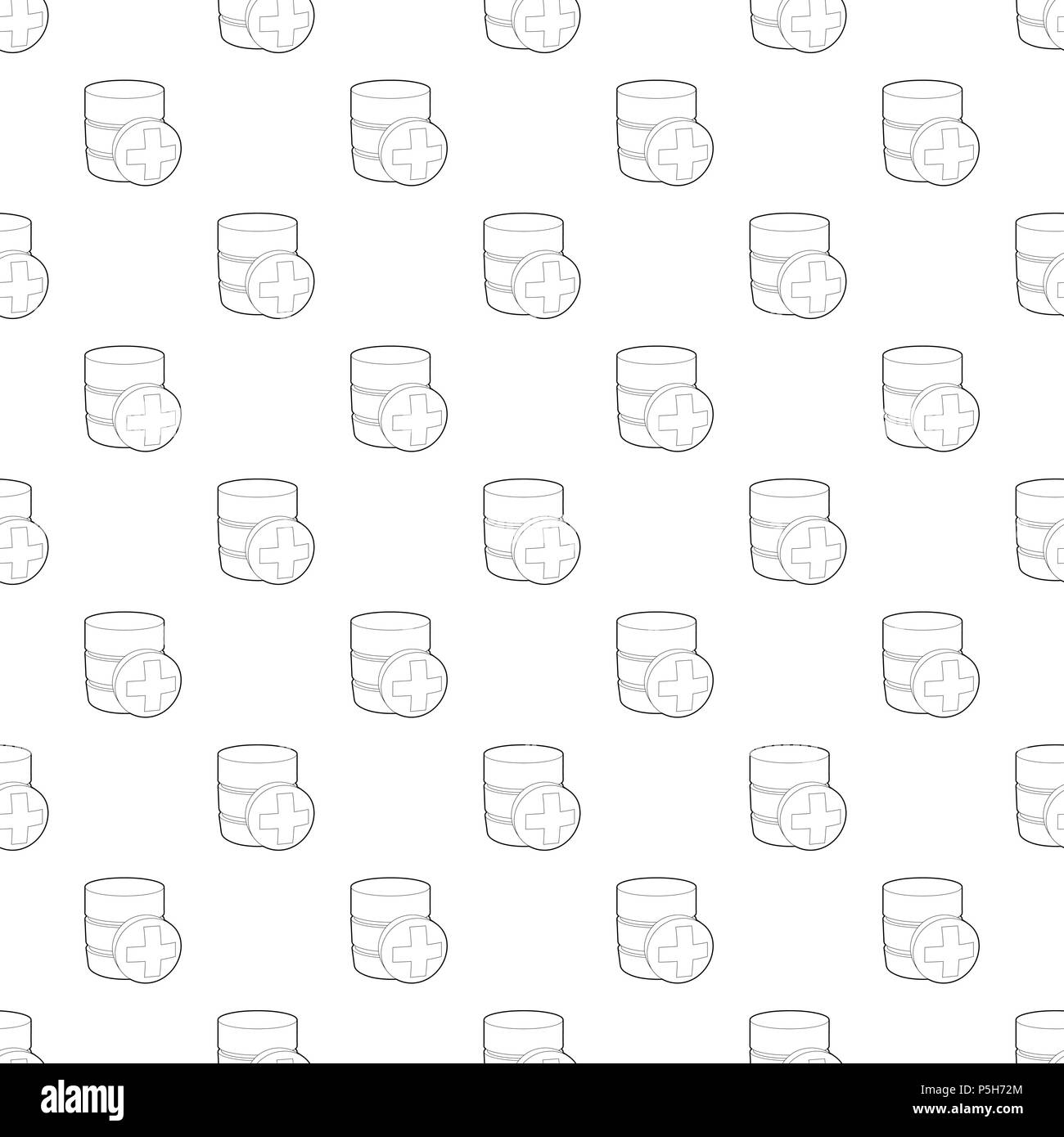 Diagnosis database icon, outline style Stock Vector