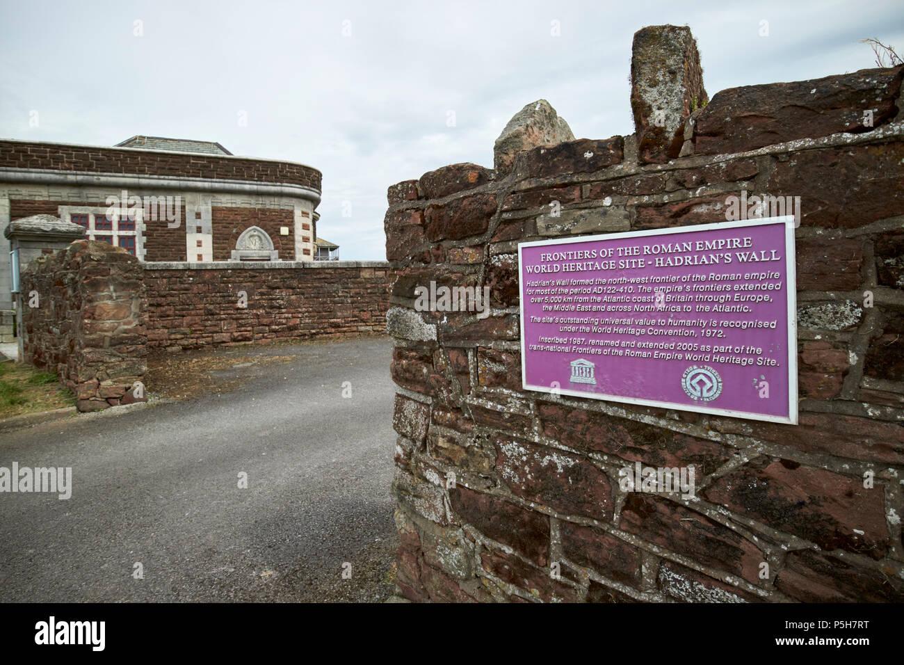 Senhouse roman museum world heritage site hadrians wall extension Maryport Cumbria England UK Stock Photo