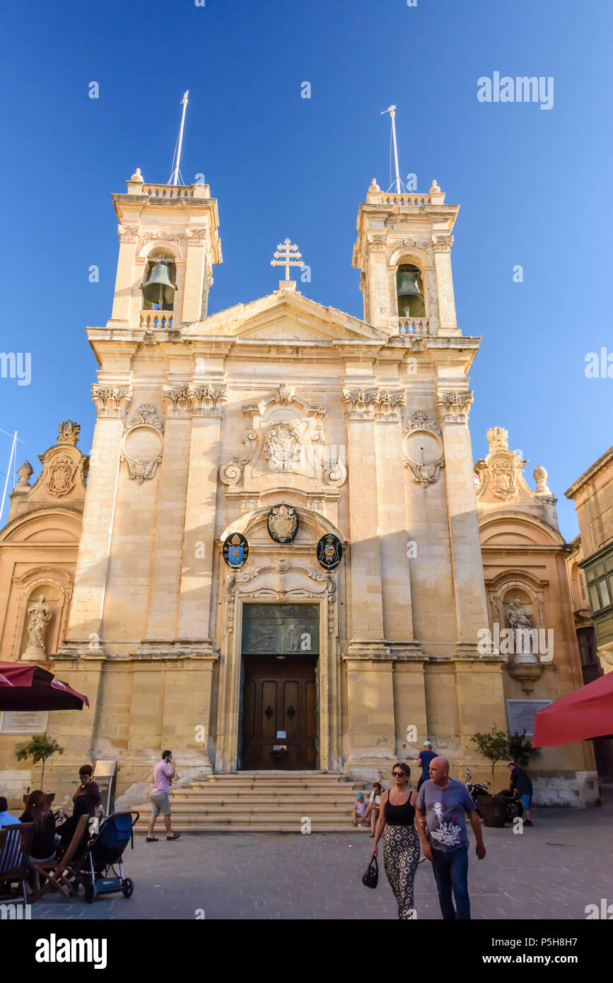 Saint George's Basilica, Victoria, Gozo, Malta Stock Photo