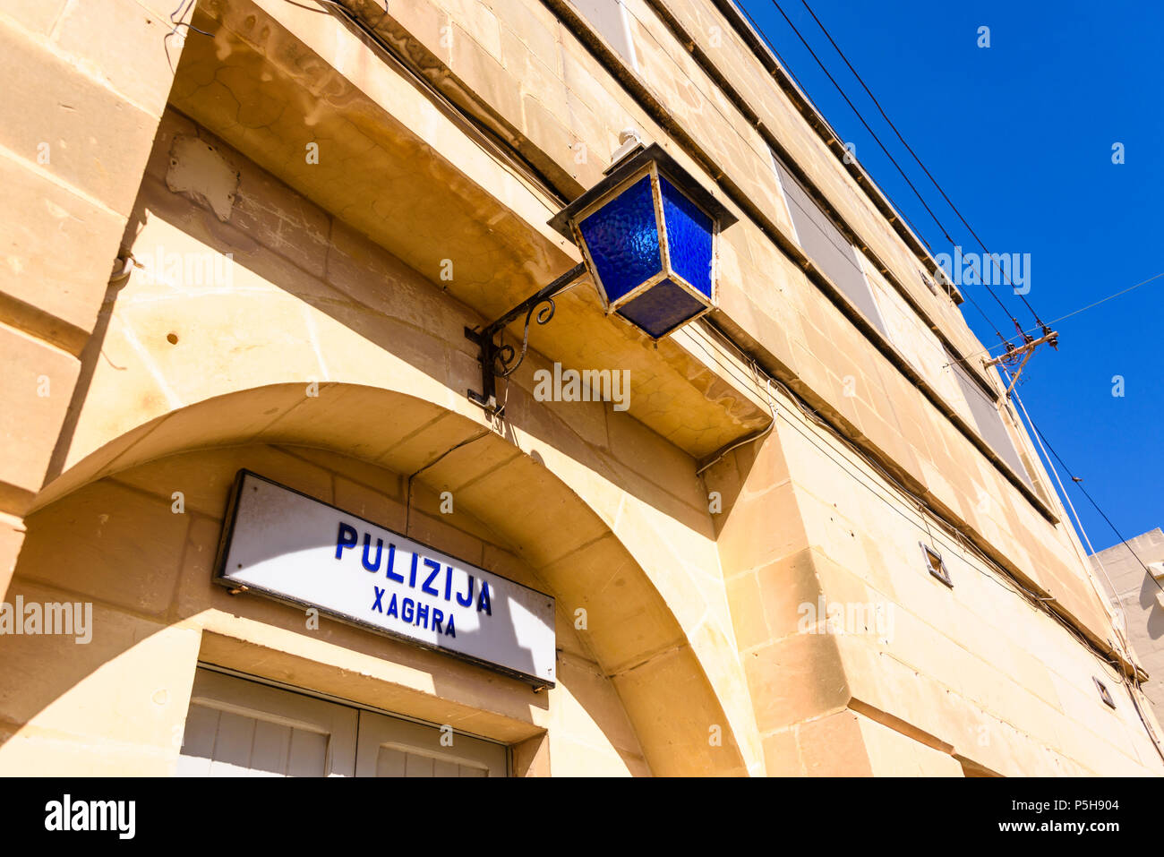 Xaghra police station, Gozo, Malta Stock Photo