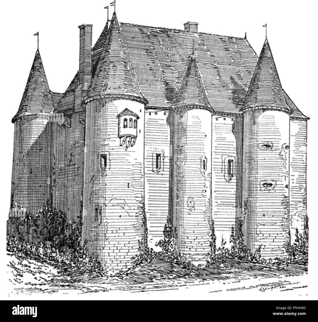 347 Château de Domecy, avant 1844 Stock Photo