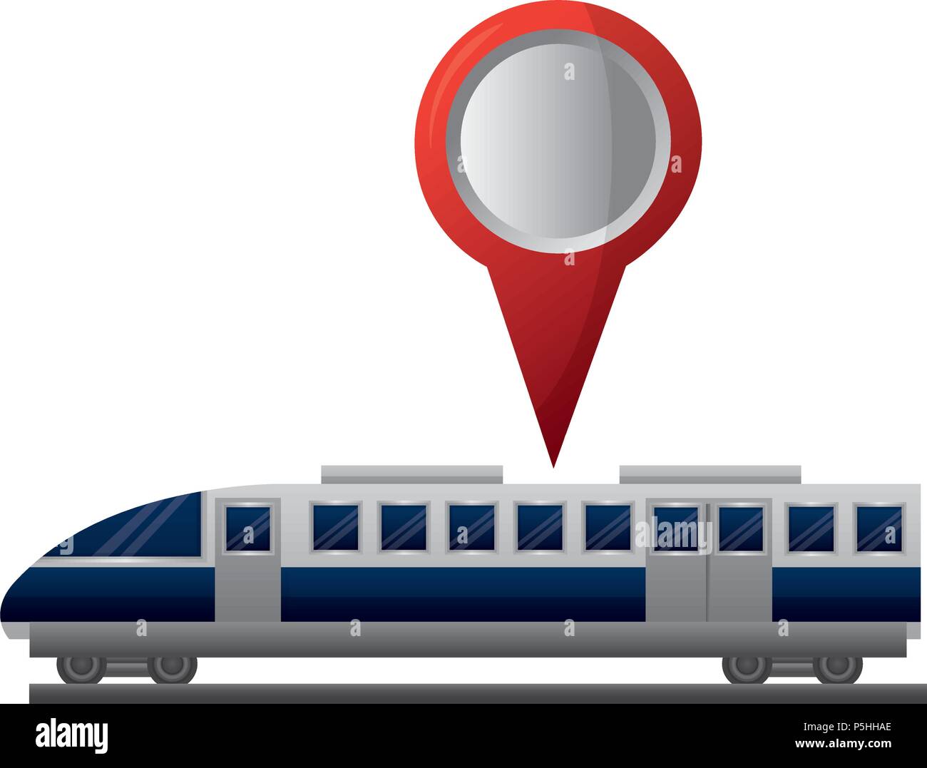 travel train pin location gps route vector illustration Stock Vector ...