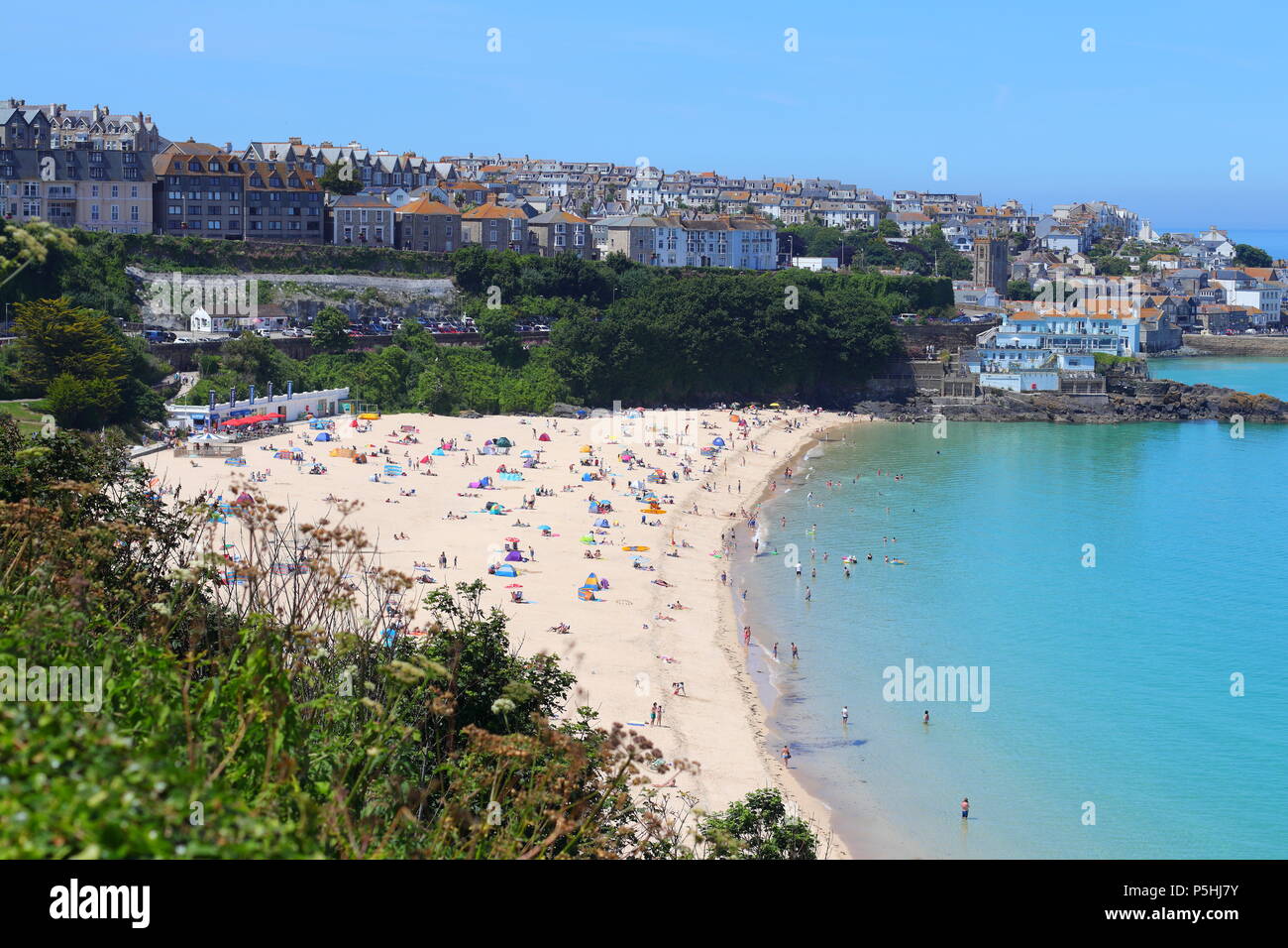 Porthminster Beach St Ives Cornwall Stock Photo Alamy