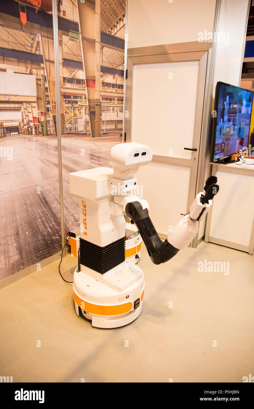 Tiago robot fromPalRobotics company. In GREX (Global Robot Expo) in
