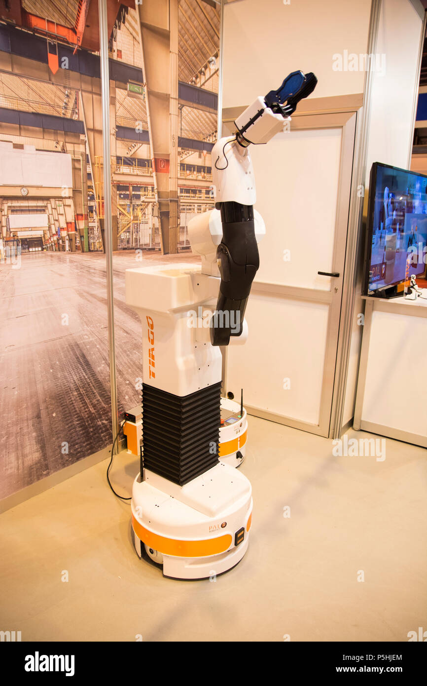 Tiago robot fromPalRobotics company. In GREX (Global Robot Expo) in