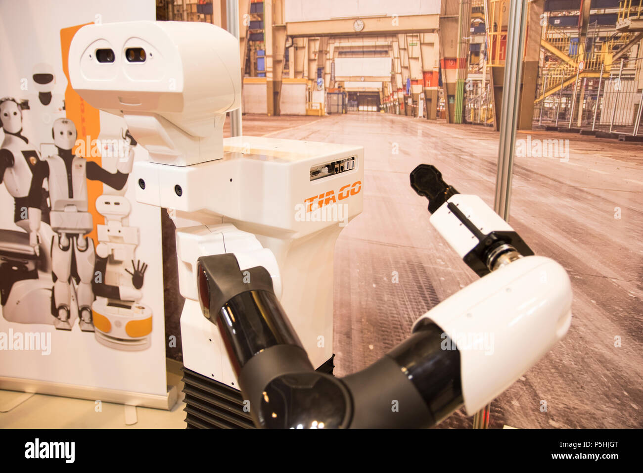 Tiago robot fromPalRobotics company. In GREX (Global Robot Expo) in