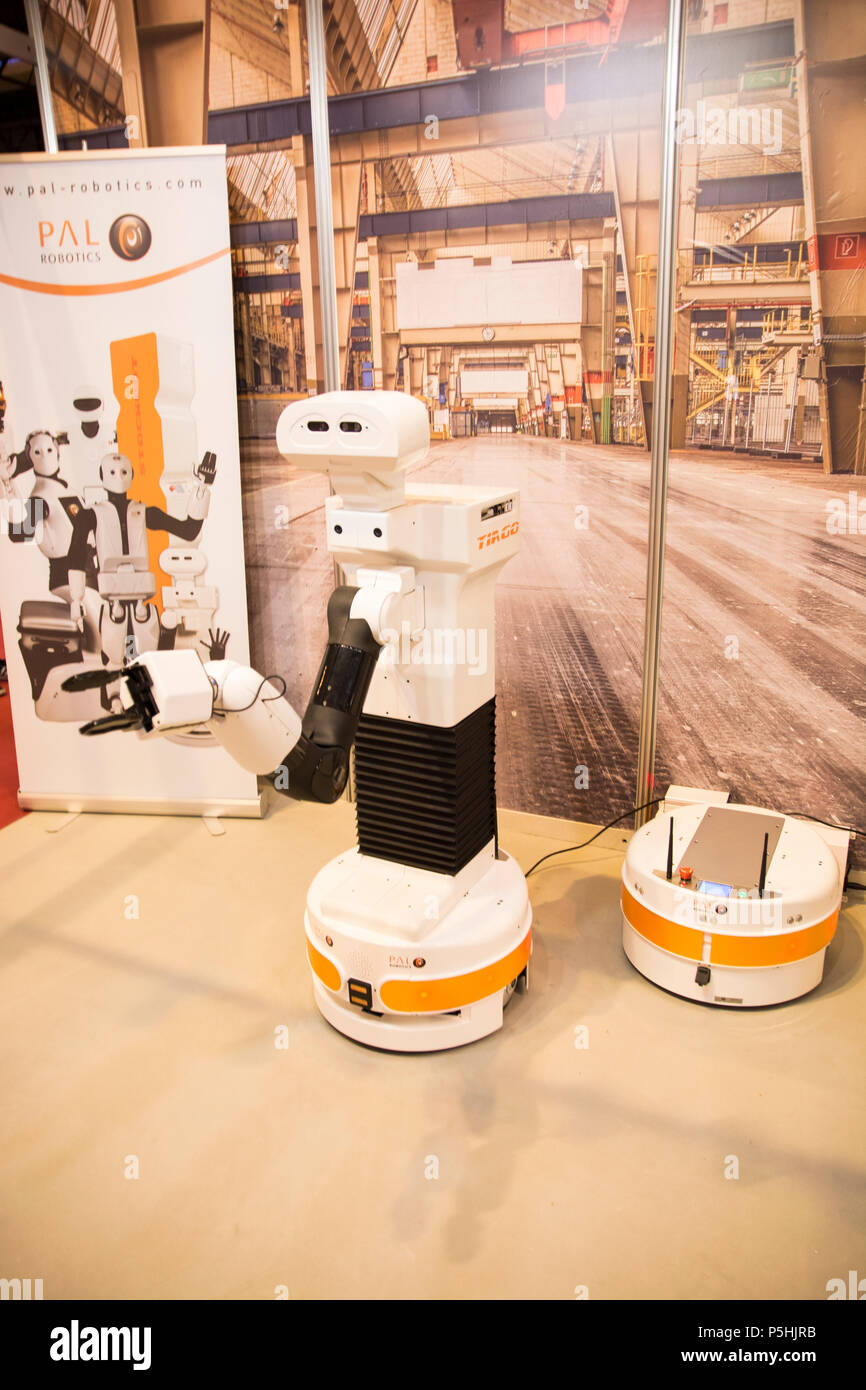 Tiago robot fromPalRobotics company. In GREX (Global Robot Expo) in