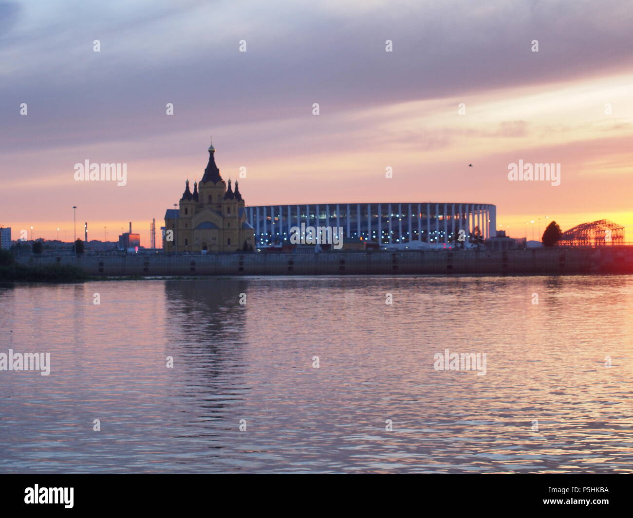 Nizhny Novgorod. The metro stepped over the river Nizhny Novgorod. The metro stepped over the river