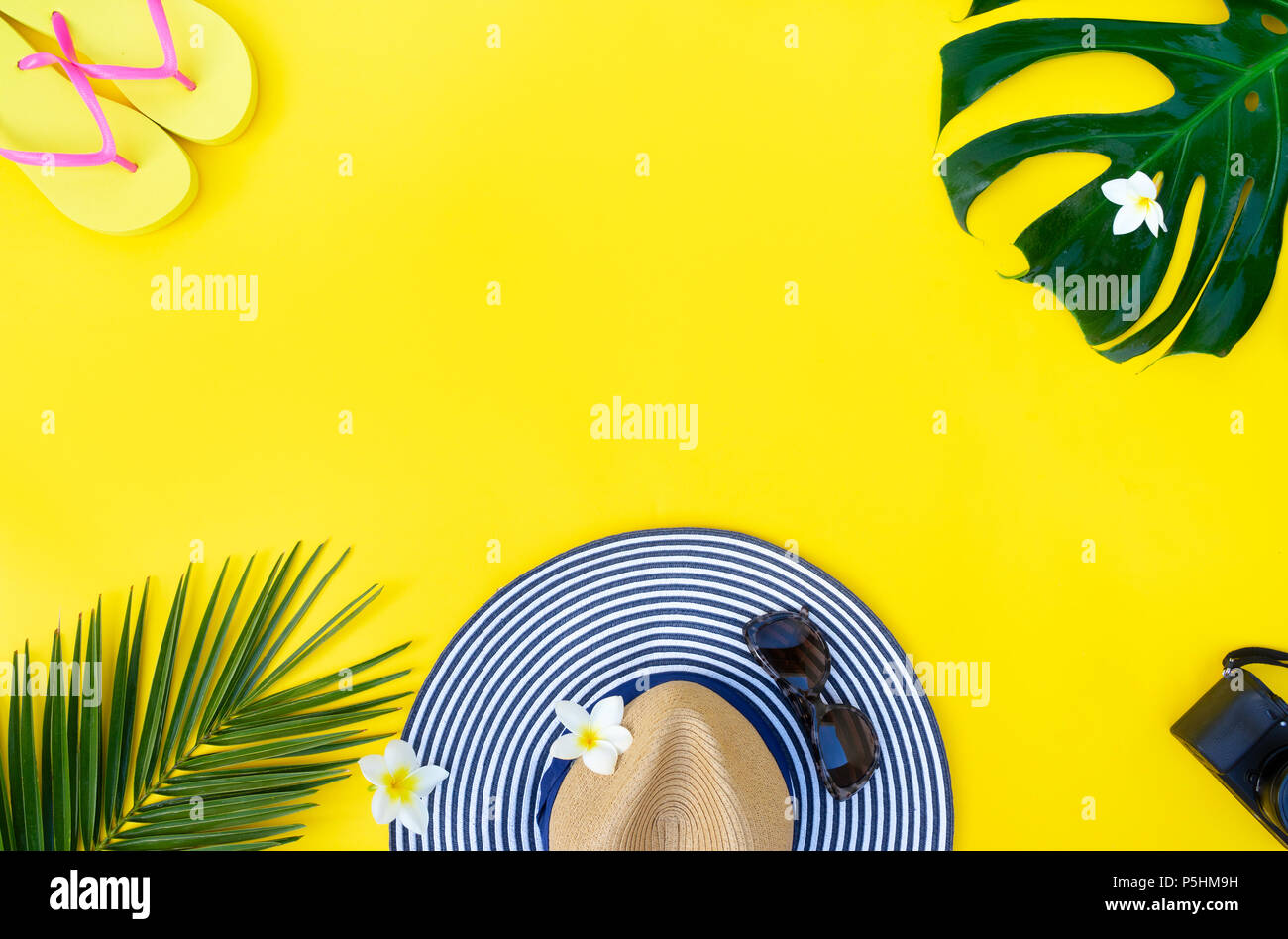 Summer flat lay scenery Stock Photo Alamy