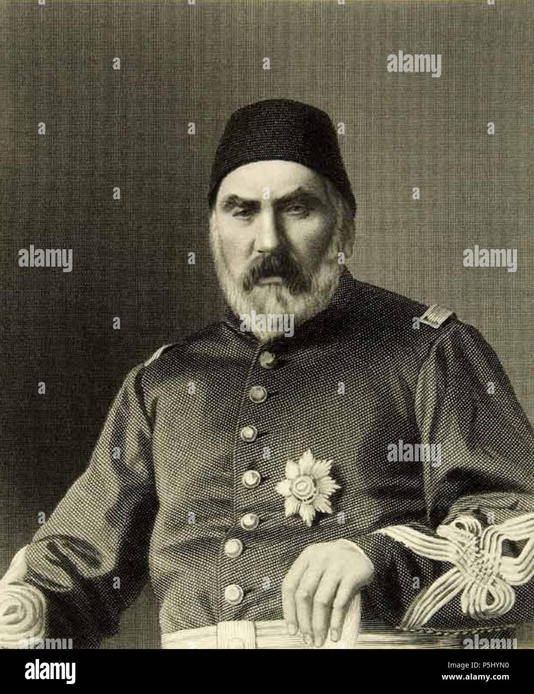 N/A. : --- English: Abdülkerim Nadir Pasha . before 1883. George J. Stodart, d. 1884 52 Abdul Kerim pasha by G. J. Stodart Stock Photo