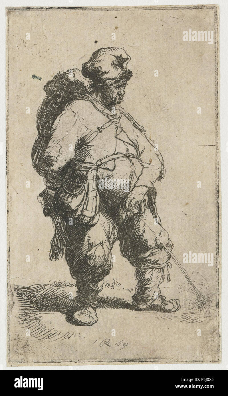 A Man Making Water  1631. N/A 159 B190 Rembrandt Stock Photo