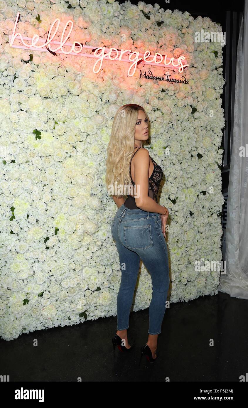 Khloe kardashian wax figure debuts at madame tussauds hires stock