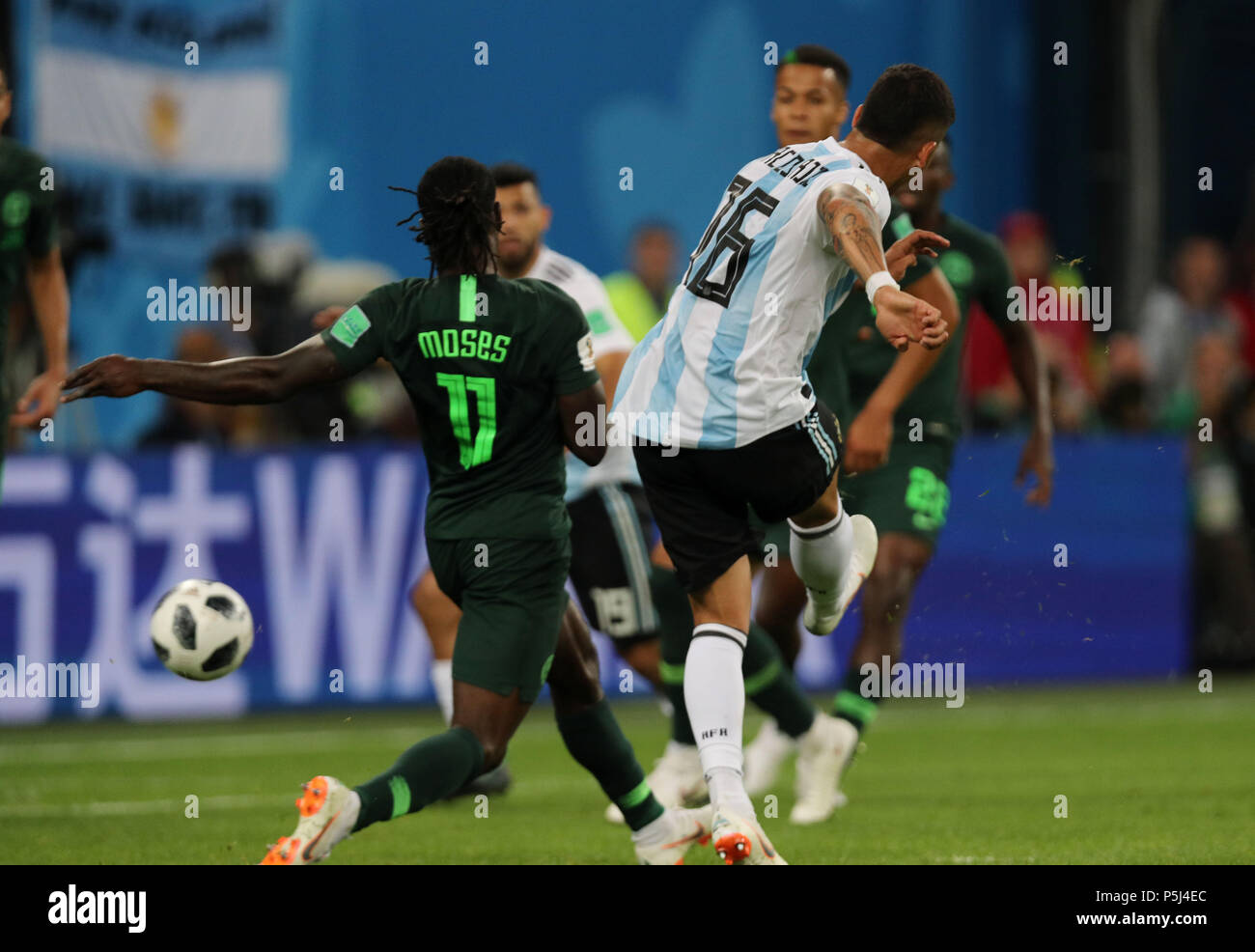 St.Petersburg, Russia. 26th June, 2018. Marcos Rojo (ARG) Football/Soccer : FIFA World Cup Russia 2018 Group D match between Nigeria 1-2 Argentina at Saint Petersburg Stadium in St.Petersburg, Russia . Credit: AFLO/Alamy Live News Stock Photo