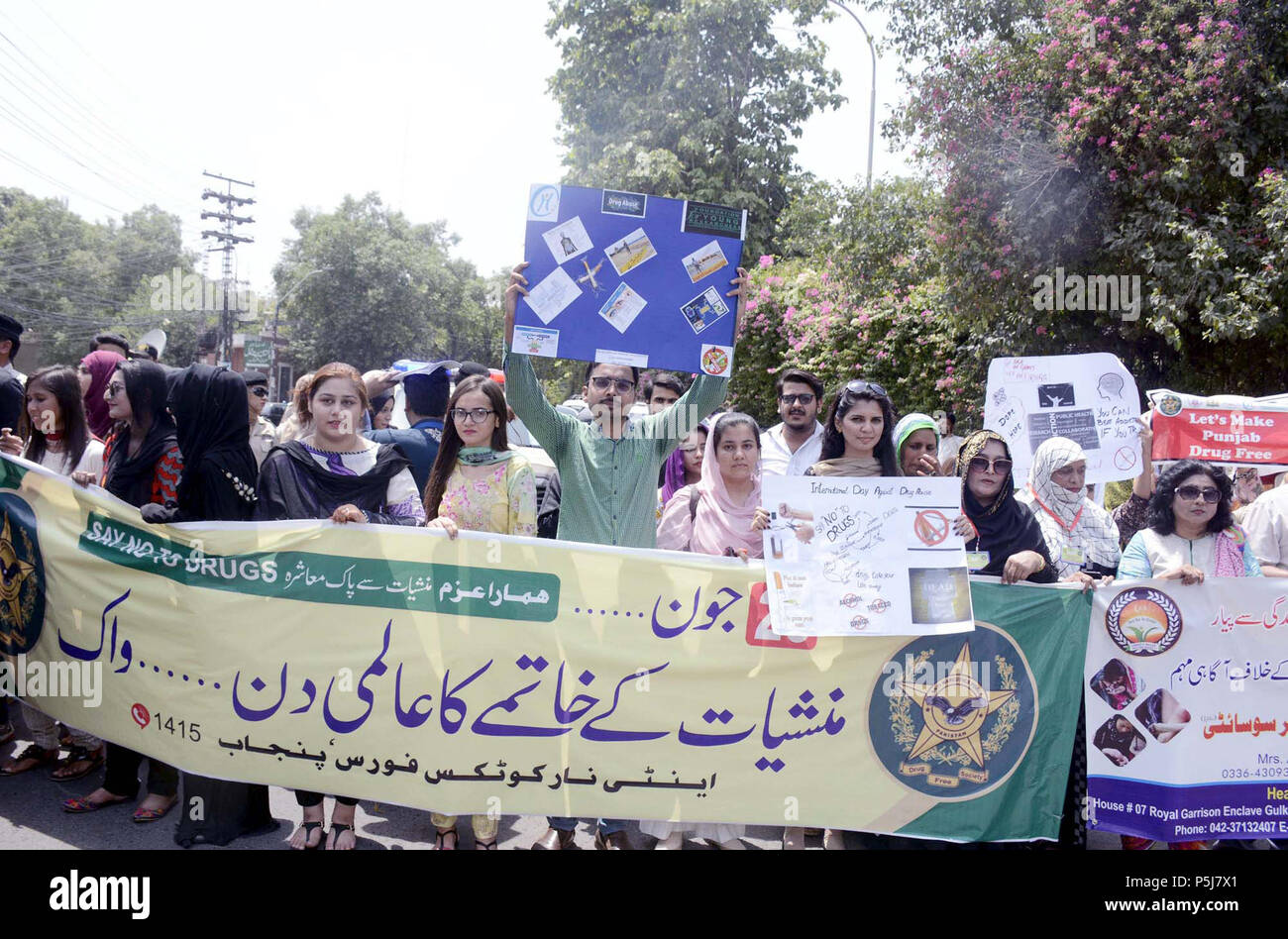 Participants Pass Through A Road During Awareness Walk Against