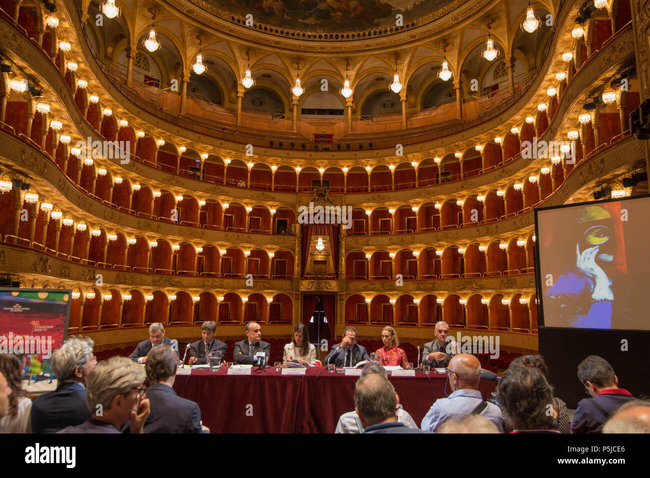 Presentation of the 2018/2019 season of the Teatro dell'Opera di Roma. In  the picture: *** NO WEB *** NO DAILY *** Stock Photo - Alamy