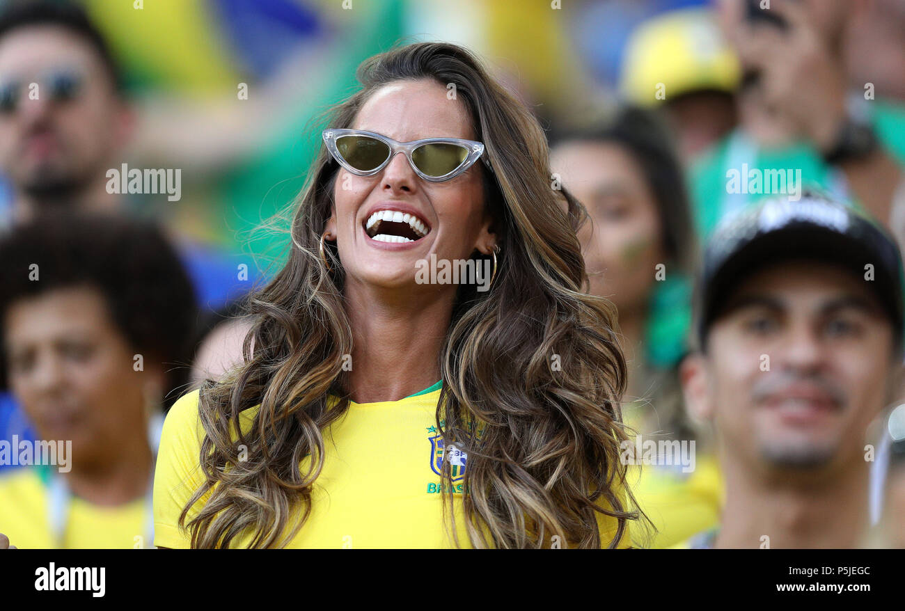 Moscow, Russia, 27 June 2018. SERBIA VS BRAZIL - Brazilian model Izabel