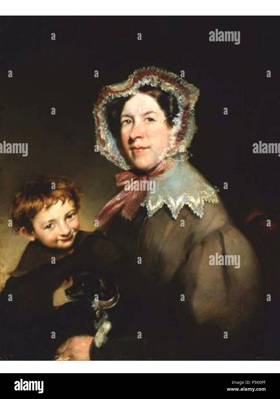 N/A. English: Samuel Lovett Waldo's second wife and son, c.1830 . 21 December 2012, 12:50:04. Samuel Lovett Waldo (1783-1861) 28 Deliverance Mapes and Her Son Stock Photo