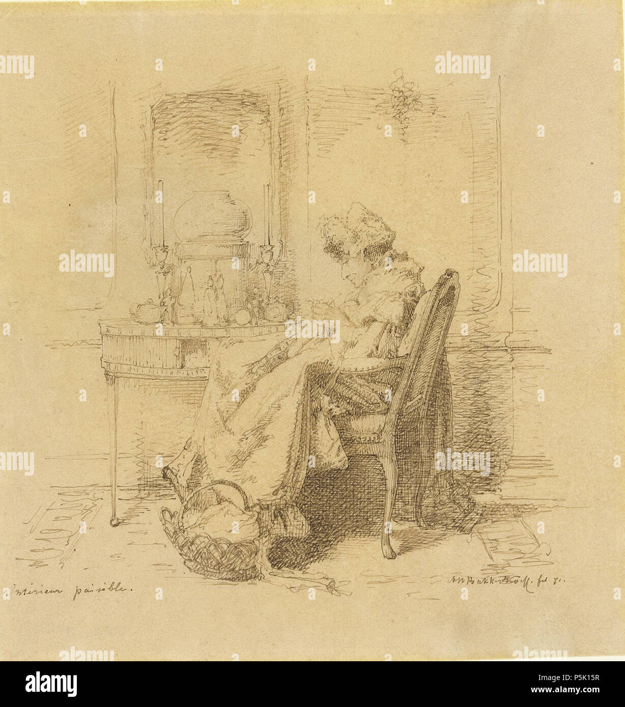 Knitting old lady hi-res stock photography and images - Alamy, image size:1228x1390