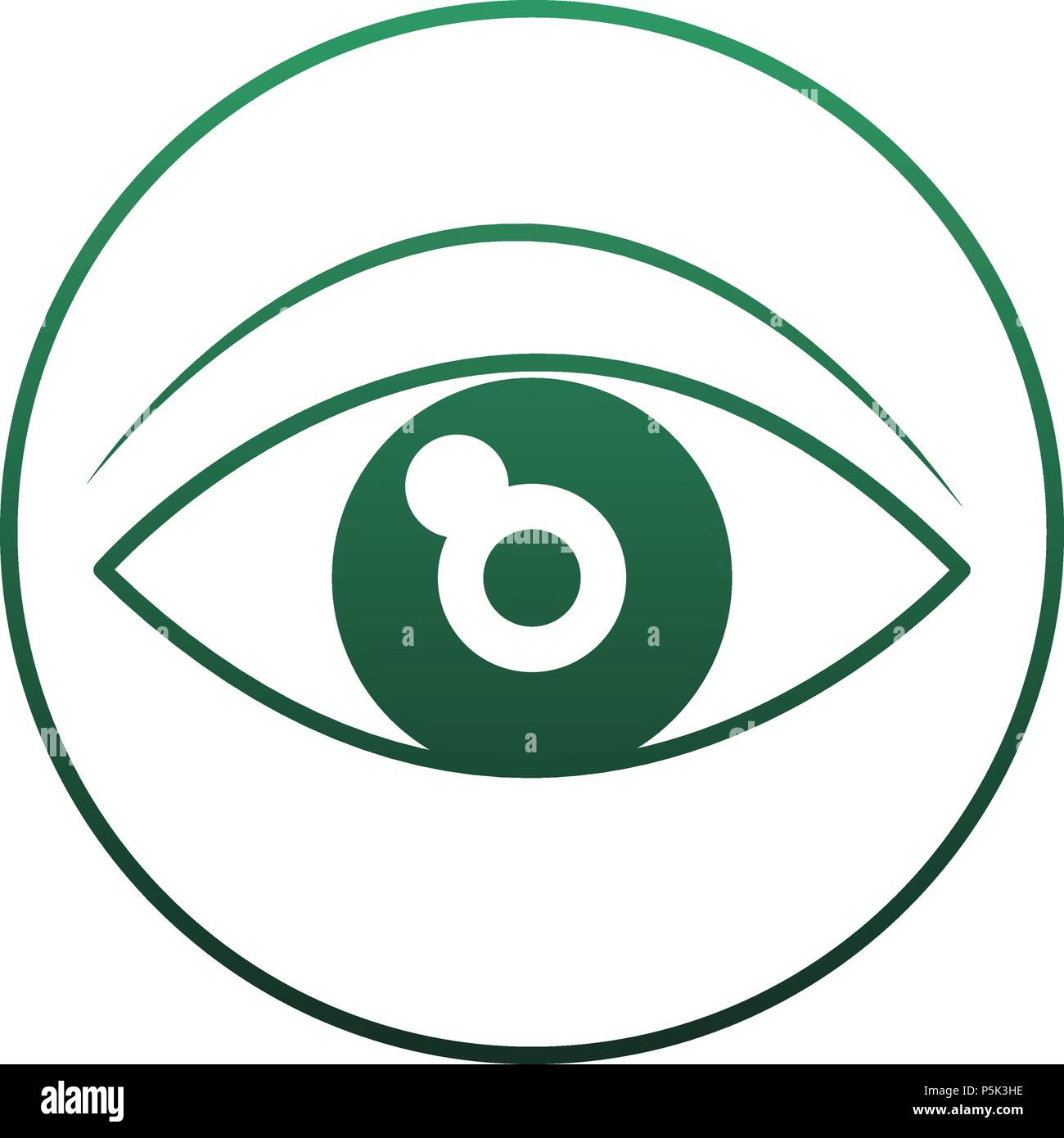 Human eye isolated green lines Stock Vector Image & Art Alamy