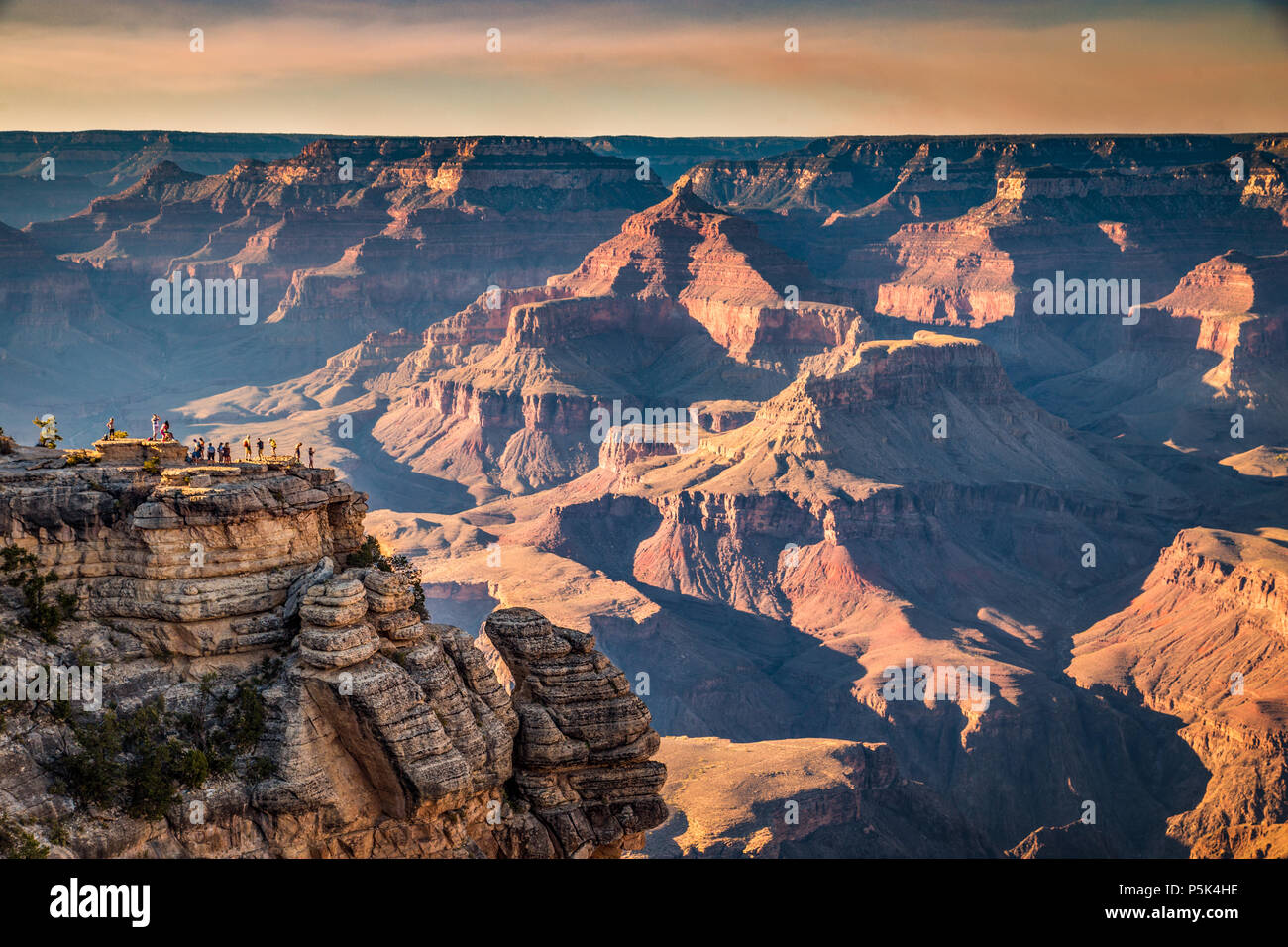 Grand canyon sunset hikers hires stock photography and images Alamy