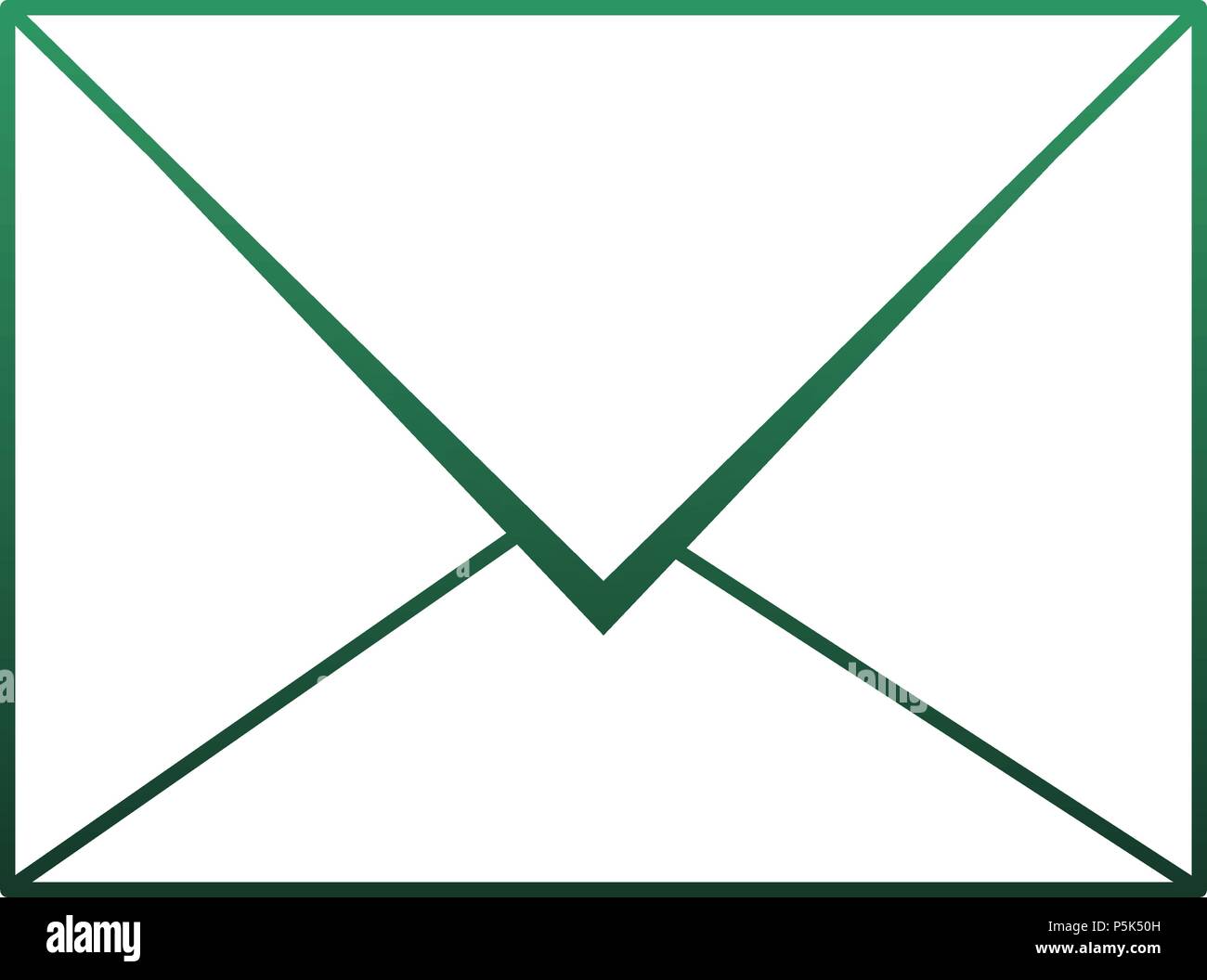 Envelope mail symbol green lines Stock Vector Image & Art - Alamy