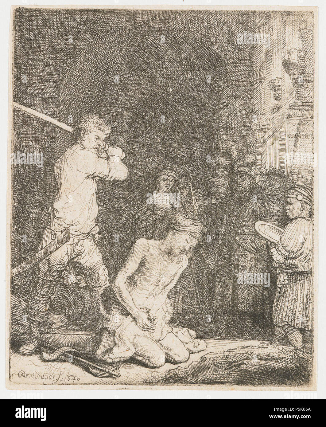 The Beheading of John the Baptist  1640. N/A 158 B092 Rembrandt Stock Photo